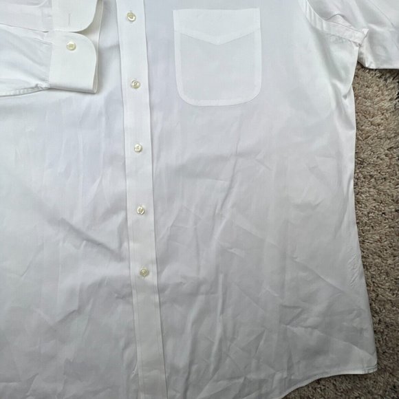 Brooks Brothers Mens Long Sleeve Button Up Shirt White Slim Fit 17.5 33 Spread - Picture 13 of 15